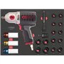 KS TOOLS - 712.1020 - Clé à choc pneumatique monster 1/2'' avec jeu de douilles et accessoires - Boulonneuse à choc haute perfor