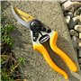 GRÜNTEK Sécateur de Jardin Professionnel Ciseaux Jardinage Forgé. Cisaille Lame franche en Acier et Titane. Coupe Bypass. Poigné