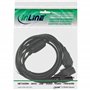 InLine Câble d'alimentation Y avec 1 fiche mâle Type F et 3 fiches Femelles Type C14 Noir