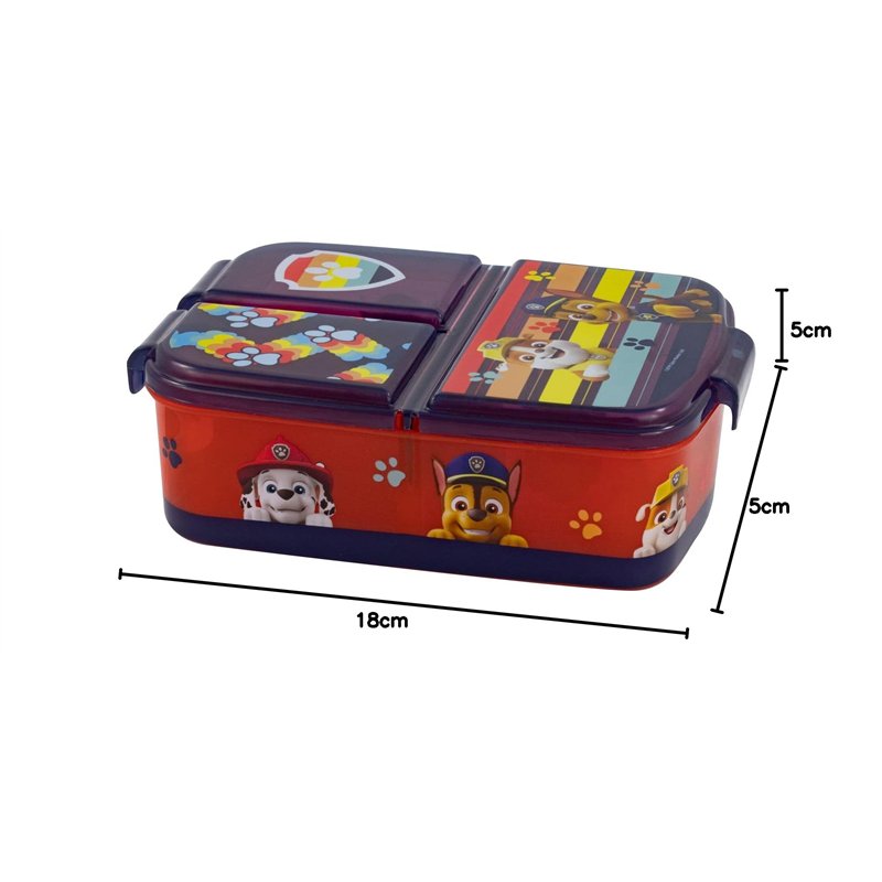 Image secondaire de PAW PATROL Boîte à Lunch pour Enfants avec 3 Compartiments - Boîte à Repas en Plastique avec Fermeture à Clip - pour Maternelle,