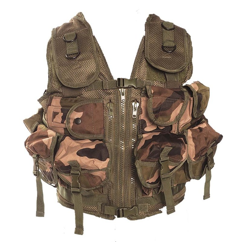 Mil-Tec Gilet de combat US TACTICAL camo ce - 200 Taille unique,Noir,Taille unique