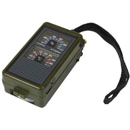 Mil-Tec Boussole de Carte 10 Fonctions Noir Taille Unique