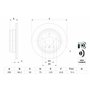 Bosch BD1141 Disques de frein - certification ECE-R90-1 jeu de 2 disques