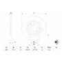 Bosch BD747 Disques de frein - certification ECE-R90-1 jeu de 2 disques