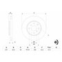 Bosch BD1105 Disques de frein - certification ECE-R90-1 jeu de 2 disques