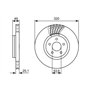 Bosch BD1677 Disques de frein - certification ECE-R90-1 disque unitaire