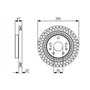 Bosch BD2179 Disques de frein - Essieu avant - certification ECE-R90-1 jeu de 2 disques