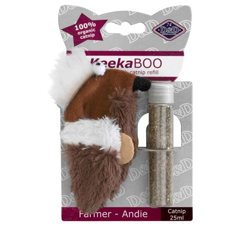 D&D KeekaBOO Fermier Andie Jouet avec Cataire pour Chat 9 cm