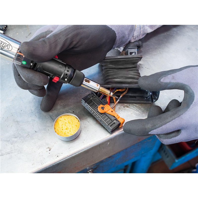 Image secondaire de ViGOR Kit de fer à souder à gaz V5512 I 7 adaptateurs différents I combine fer à souder, chalumeau et décapeur thermique I 12 pi