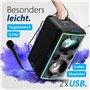 BLAUPUNKT PS 2000 Système Audio Mobile PA avec Batterie et Effets Lumineux – Système Audio Bluetooth avec égaliseur et Radio ave