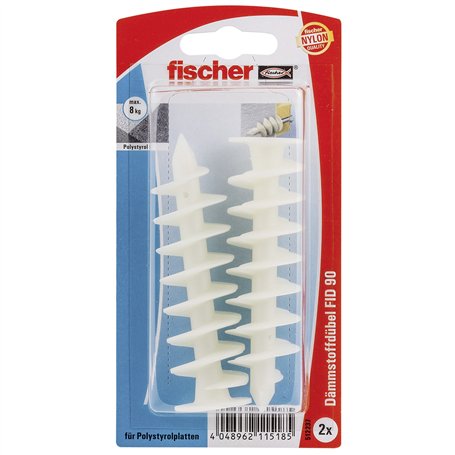 Fischer 512237 Lot de 2 Fixations pour isolants FID 90 K