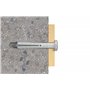 fischer - Cheville à frapper NF 6x40/10 mm avec collerette épaisse et clou tête fraisée - Boîte de 200