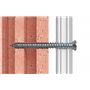 fischer - Vis pour menuiseries extérieures FFS 7,5x152 avec tête plate à empreinte T30 - Boîte de 100
