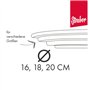 Culinario - Lot de 2 couvercles universels en Verre avec Une vanne de Sortie et Un Bord en Silicone - Diamètres de 16/18/20 cm e