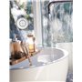 LEICKE Enceinte Bluetooth Portable Étanche Haut Parleur de Douche sans Fil Haute stéréo LED Lumière Ventouse puissante, Stéréo, 