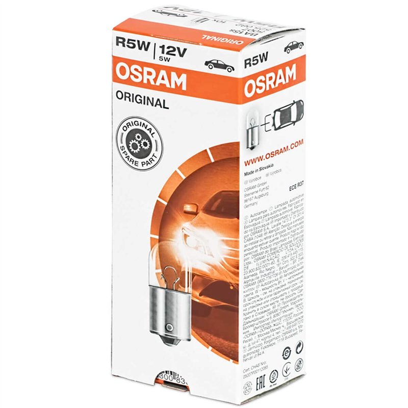Image secondaire de Osram - 5007 BA15s 5Watt 12 Volt - 10 pièces dans une boîte, argent