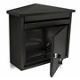 Relaxdays 10018514 Boîte aux lettres murale en fer noir 41 x 37 x 16 résistant aux intempéries