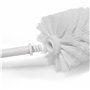 Relaxdays Ensemble porte brosse WC support porte rouleau papier toilette en bambou et inox brosse plastique distributeur papier 