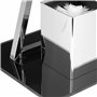 Relaxdays 10020452 Ensemble WC porte-brosse porte papier toilette en verre et en métal optique inox salle de bain rouleau brosse