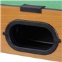 Relaxdays Mini table de billard mini billard jouet aspect bois 2 queues, boules, triangle craie, lxP: 51 x 31 cm, vert