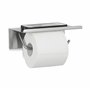 Relaxdays Toilettes INOX dérouleur Papier WC Support Smartphone téléphone