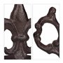 Relaxdays Bobine de Ficelle avec Ciseaux, Distributeur de Fil, Porte-Ficelle en Fonte, Décoration Jardin, Marron foncé