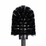 Relaxdays Ensemble avec Brosse WC et dérouleur Papier, Vertical, Set, Accessoire Salle de Bain, 72,5 x 20 x 20 cm, Noir