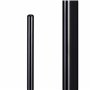 Relaxdays Brosse WC et dérouleur Papier avec Porte-Rouleaux de Rechange, Vertical, Salle de Bain, HLP 72x25x20 cm, Noir