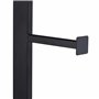 relaxdays Brosse WC et dérouleur Papier, Design Moderne, avec Support pour Portable, HLP 73 x 25 x 20 cm, Noir, Acier, 1 élément