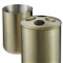 Relaxdays Accessoires de Salle de Bain, 4 pièces, Acier INOX, Porte-Savon, Distributeur de Savon, gobelets, doré
