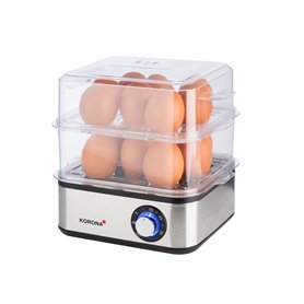 Korona 25303 Mini cuiseur à vapeur et cuiseur à œufs en acier inoxydable | Petit cuiseur à vapeur pour légumes | Cuiseur profess