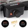 Korona 46117 Barbecue de table électrique avec surface de cuisson XXL (51 x 30 cm) | Idéal pour le balcon | 2200 W | Élément cha