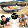 Korona 46117 Barbecue de table électrique avec surface de cuisson XXL (51 x 30 cm) | Idéal pour le balcon | 2200 W | Élément cha