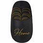 ONVAYA® ABS Pantoufles d'invités | Home noir et or | Set de 6 | Semelle antidérapante | Chaussons | Pantoufles en feutre | Taill