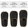 ONVAYA® ABS Pantoufles d'invités | Home noir et or | Set de 6 | Semelle antidérapante | Chaussons | Pantoufles en feutre | Taill