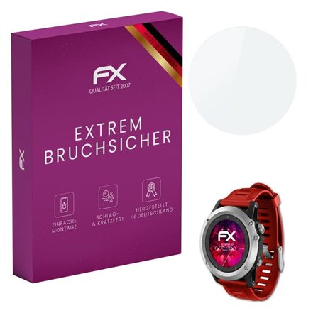 atFoliX Protection Écran Film de verre en plastique compatible avec Garmin Fenix 3/3 HR Verre film protecteur