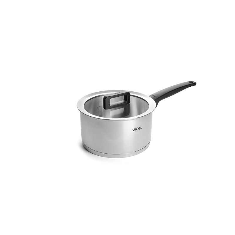 Woll Concept 920NC Casserole en Acier Inoxydable pour plaques à Induction, ø 20 cm, Hauteur : 11 cm, 3,4 l avec Couvercle en Ver