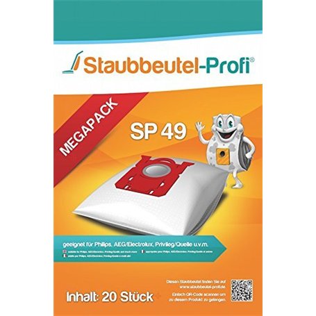 Staubbeutel-Profi® Lot de 20 sacs d'aspirateur pour AEG VX4-1-CB-P Compatible avec Swirl PH86 / E82 / PH96 / VO75