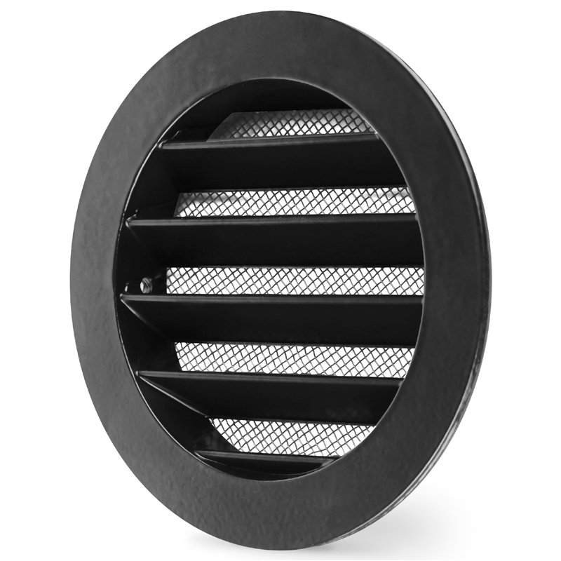 calimaero® WSGB Grille Aeration Ronde 100mm Avec Moustiquaire Alu, Intérieur Fonte d'aluminium, Grille Ventilation Exterieur pou