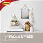 Command Crochet Déco Doré, Petit Modèle, 4 Crochets, 5 Languettes Transparentes - Sans Outils - Pour Accrocher et Décorer Sans A