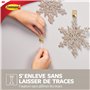 Command Crochet Déco Doré, Petit Modèle, 4 Crochets, 5 Languettes Transparentes - Sans Outils - Pour Accrocher et Décorer Sans A