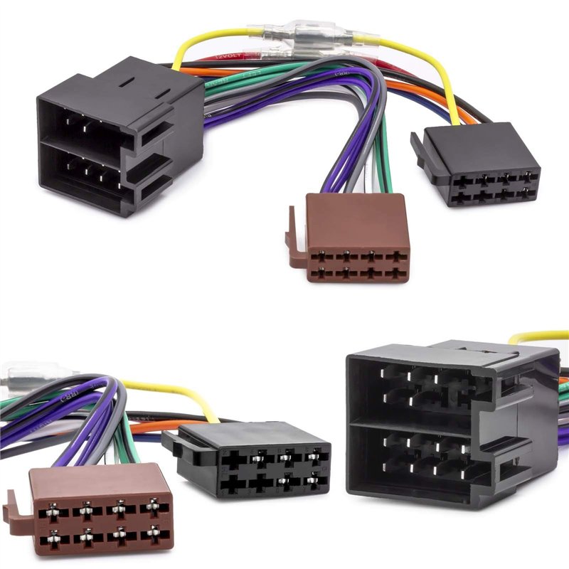 Câble adaptateur autoradio ISO avec câble remote