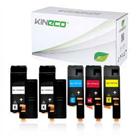 5 Toners compatibles avec Dell C1760nw