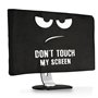 kwmobile Housse écran Ordinateur Compatible avec 24-26" Moniteur - Protection d'écran PC - Blanc-Noir
