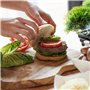 Navaris 2 en 1 Presse à Hamburger - Presse à Steak haché différentes Tailles - Machine à Burger pour Cuisine Viande hachée - Gri