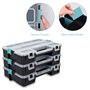 Navaris Organiseur L Outils Vide - 3x Boîte à Outil professionnelle - 31,5 x 22,5 x 19,8 cm - Valise Empilable Rangement Multipl