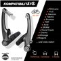 V-Brake Lot de 2 paires de plaquettes de frein de vélo 60 mm pour frein à traction latérale V-Brake en U - Lot de 4 patins de fr