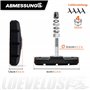 V-Brake Lot de 2 paires de plaquettes de frein de vélo 60 mm pour frein à traction latérale V-Brake en U - Lot de 4 patins de fr