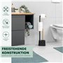 Set de Toilette bremermann 3 en 1 avec Porte-Rouleau, Brosse de Toilette et Porte-Rouleau de Rechange | Acier Inoxydable, avec 2