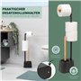 Set de Toilette bremermann 3 en 1 avec Porte-Rouleau, Brosse de Toilette et Porte-Rouleau de Rechange | Acier Inoxydable, avec 2